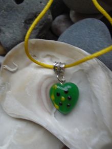 Green heart necklace,Valentine's Day gift. jewellery.New.Gift