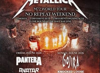 Metallica 2 day ticket seated
