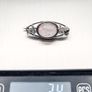 Vintage 925 Silver Rose Quartz Brooch Image 8