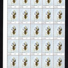 1977 Ireland Contemporary Irish Art: "Head" by Louis le Broquy Commemorative Stamp Maringal Block of 25 Mint Never Hinged (MNH)