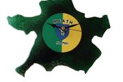 Handmade Glass County Clock - Meath