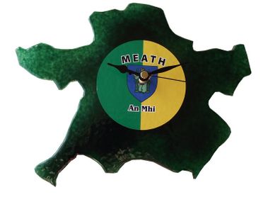 Handmade Glass County Clock - Meath