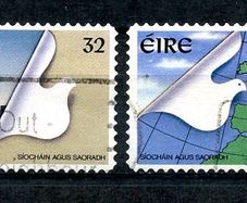 Ireland 1995 - Scott 962-963 EUROPA : Peace & Freedom Issue Self Adhesive - Fine Used