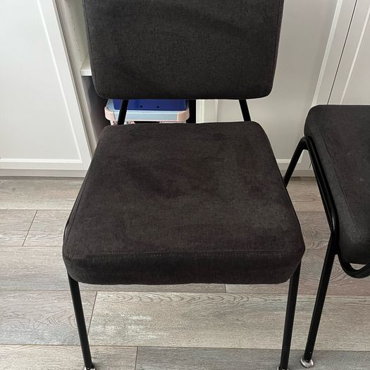 Made Knox dining chairs in grey x 2