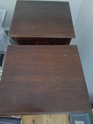 Pair of Mahogany Lockers