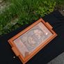 Medium sized wood brittany tray postage possible Image 3
