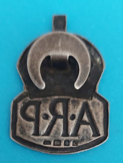 A.R.P. Gents Badge Hallmarked for 1938