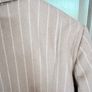 New Topshop double breasted wool mix coat in oatmeal with a white stripe Image 5