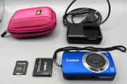 Canon PowerShot A3300 IS 16.0MP Compact Digital Camera Blue - Full Kit - 32GB SD