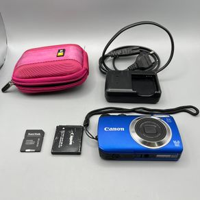 Canon PowerShot A3300 IS 16.0MP Compact Digital Camera Blue - Full Kit - 32GB SD