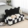 Velvet Storage Ottoman Image 7