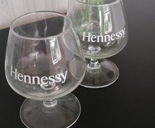 glasses Hennessy brandy