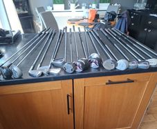 vintage golf clubs and bag