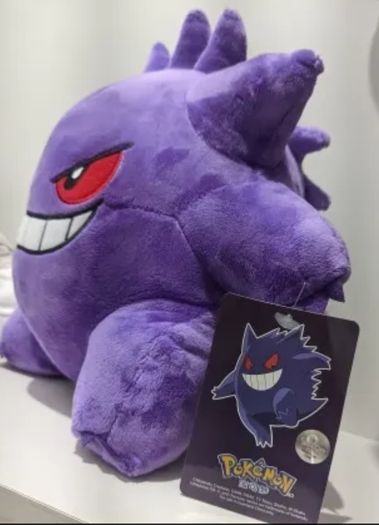 Pokemon Official Gengar 22cm tag holo sticker plush stuffed toy