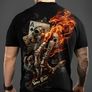 Flame and Ace of Spades Pattern T-Shirt Image 4