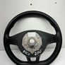 VW Polo Flat Bottom black leather steering wheel 6C0419091D 2015 A2l10b1s Image 3