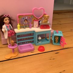 Barbie veterinary set with doll
