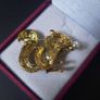 Squirrel Brooch Wildlife Pin Badge Nature Theme Jewellery & Accessories Faux Pearl and Crystals Image 4