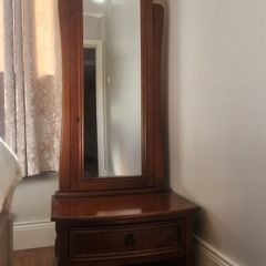cheval mirror with drawer