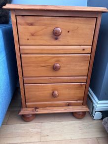 Solid wood bedside locker