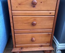 Solid wood bedside locker