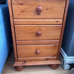 Solid wood bedside locker