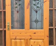 Selection of teak and pine doors