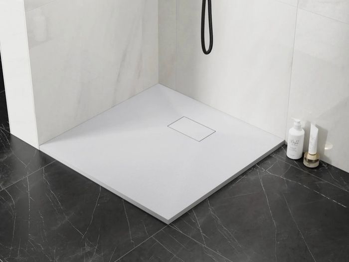 Slim Shower Tray white and black available