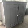 Grey bathroom vanity unit Image 3