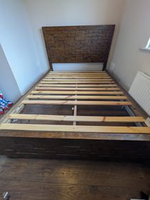 Wooden bed frame