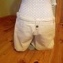Size 8 Cream Linen Blend Shorts Image 2