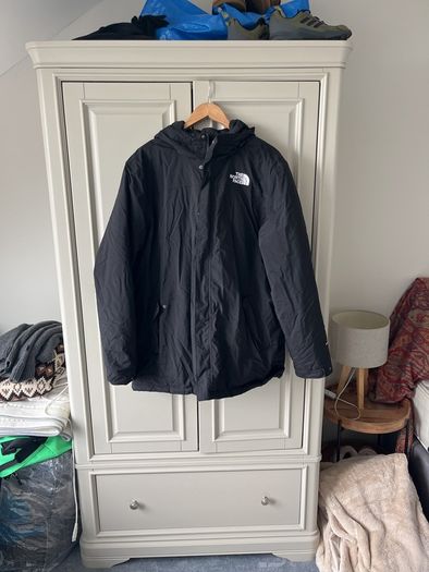 The North Face Men's Black Hooded Parka Jacket Size XL