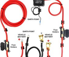 Split Charge Relay Kit, 6mtr 12V, Automatic Dual Battery Isolator Kit with 140AMP Voltage Sense Relay VSR, Compatible with RV Marine Car Vehicle Truck Caravan Camper Yacht ATV UTV Boats Workshop