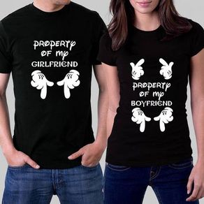 Property Om Girlfriend And Boyfriend Funny  Couple T-shirts For Valentines Day Gift Present