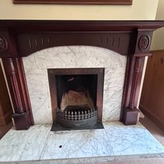 Traditional Timber Fireplace Stone Surround & Hearth