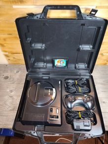 sega mega drive 16 bit with case fully working sonic 2