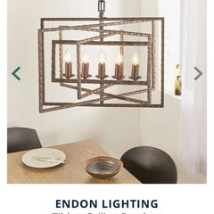 Bronze 5 light pendant