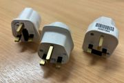 european plug to UK/ Irish plug adapter x3