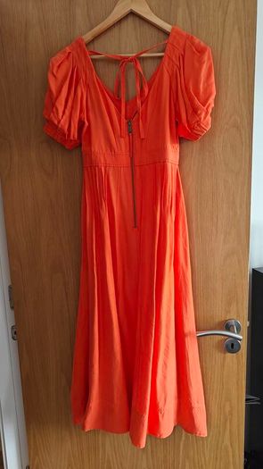 Opalz fit&flare puff sleeve midi dress
