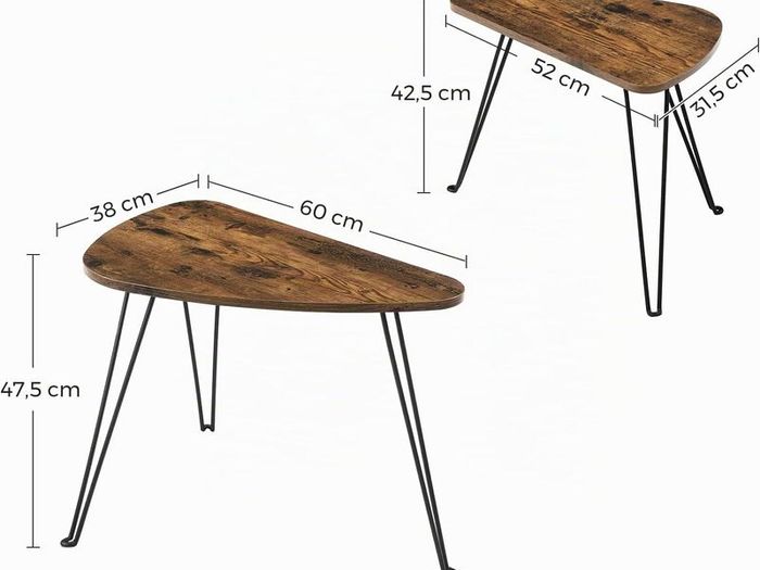 Set of 2 Industrial Coffee Tables