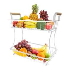 Brand New 2-Tier Fruit Basket Fruit Baskets Vegetable Rack.