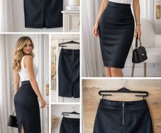 Elegant Black Pencil Skirt, Warehouse | Size 12