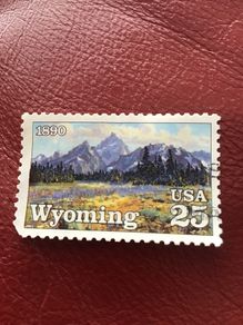 USA stamp. - Wyoming