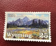 USA stamp. - Wyoming