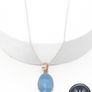Boxed PIA Blue Chalcedony On Sterling Silver Necklace Image 6
