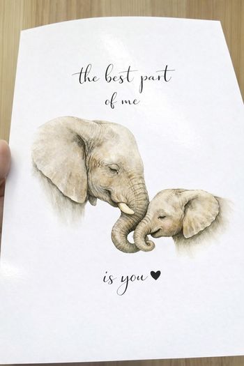 Elephant Nursery Print -  The best part of me is you