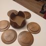 mid century teak coasters Image 6