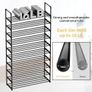 Metal Shoe Rack, 10 Tier Shoe Storage Organizer with Hooks,Fit 40-45Pairs Shoes,Metal Tall Shoe Shelf for Closet,Entryway,Garage,Bedroom,Cloakroom Image 3