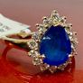 Diamond LUXURIANT Premium Vietnamese Cobalt Blue Spinel and Lab Grown Diamond Ring Image 10