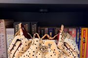 Designer inspired Polka Dots Fur bag